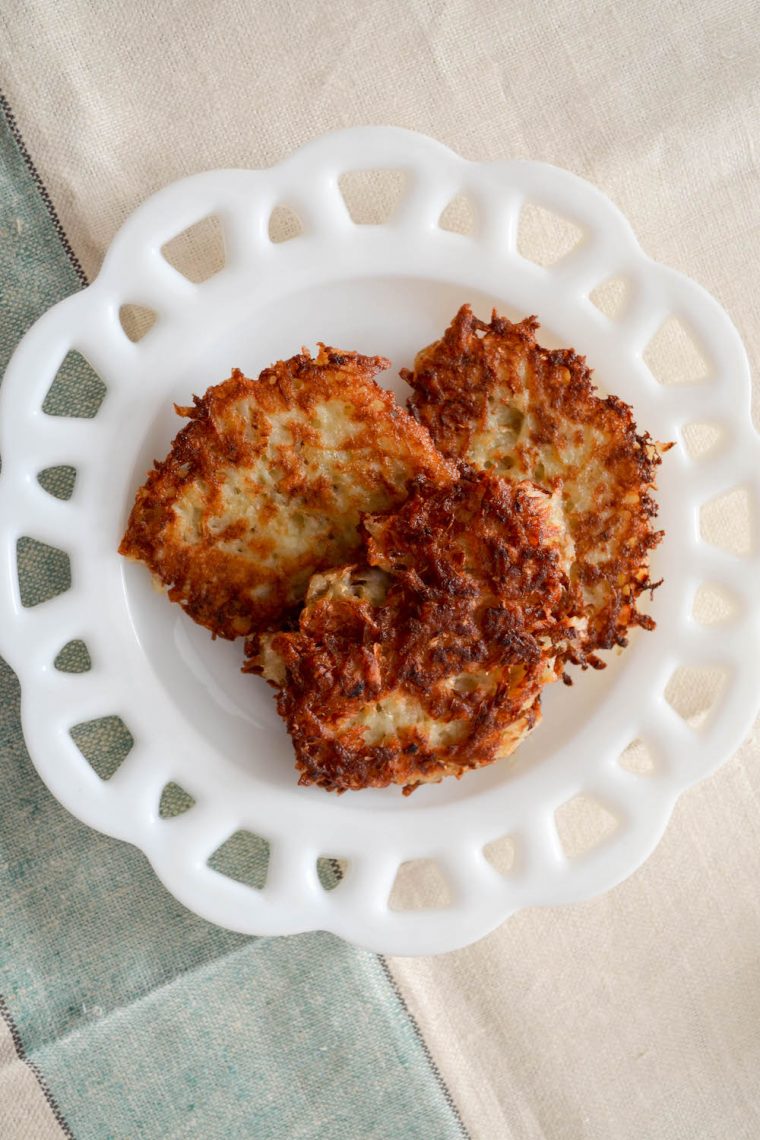 spinach ricotta potato pancakes - In Jennie's Kitchen