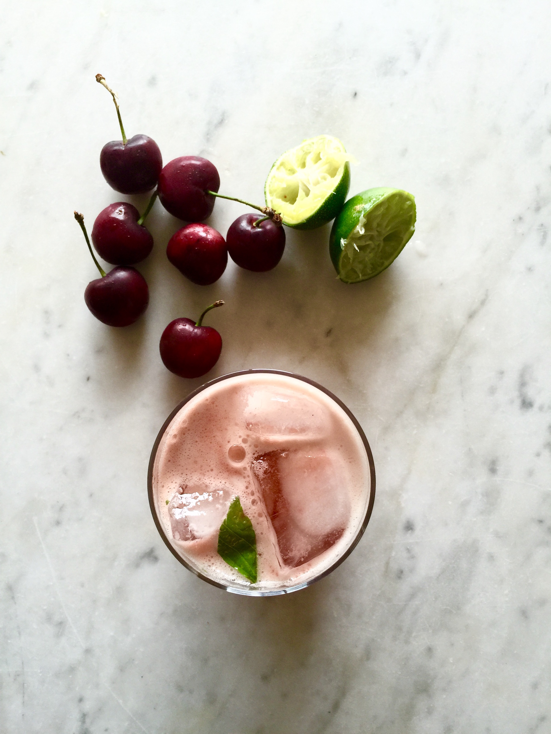 Cherry Lime Basil Soda