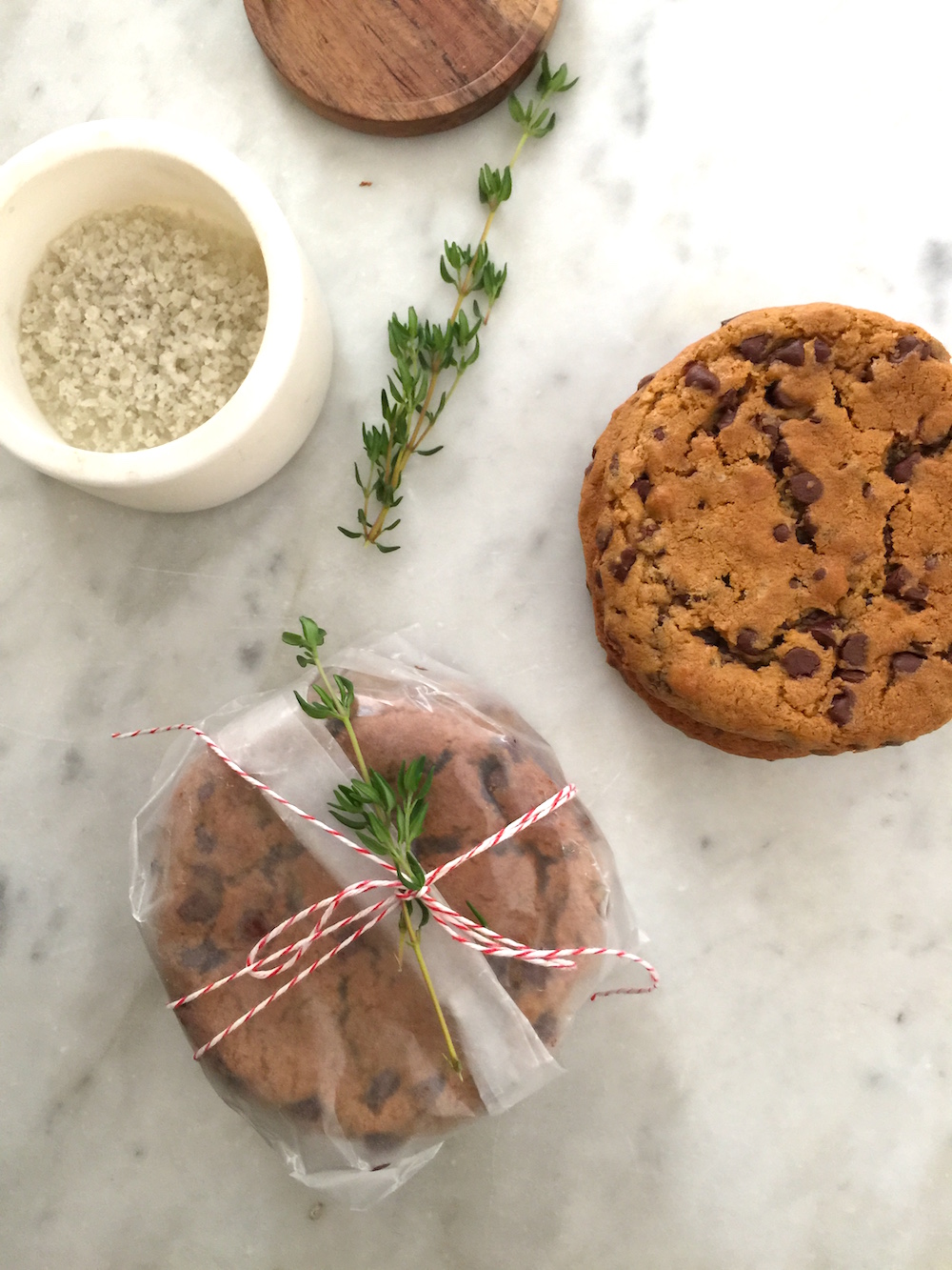Salted Thyme Chocolate Chip Cookies 12 