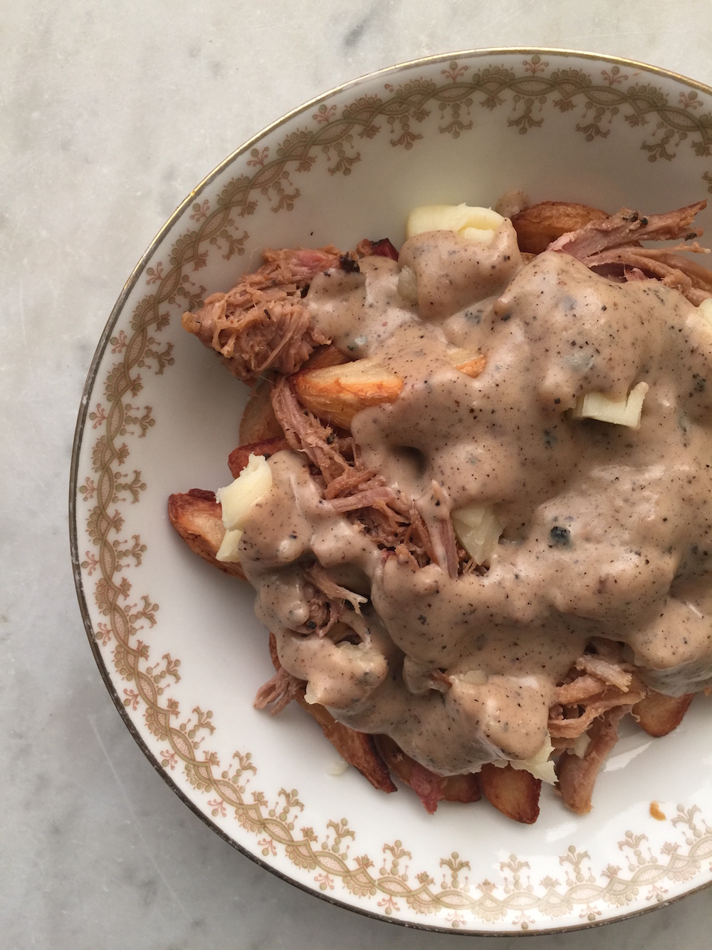 Pulled Pork Poutine | Recipe at In Jennie's Kitchen