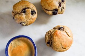 Whole Grain Blueberry Muffins | In Jennie's Kitchen