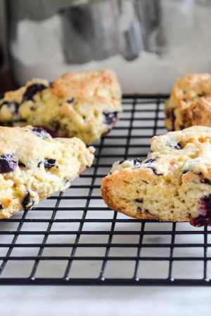 Orange Glazed Blueberry Scones | In Jennie's Kitchen